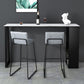Mesa de bar de piedra sinterizada Mesa de bar rectangular moderna con estantes de almacenamiento
