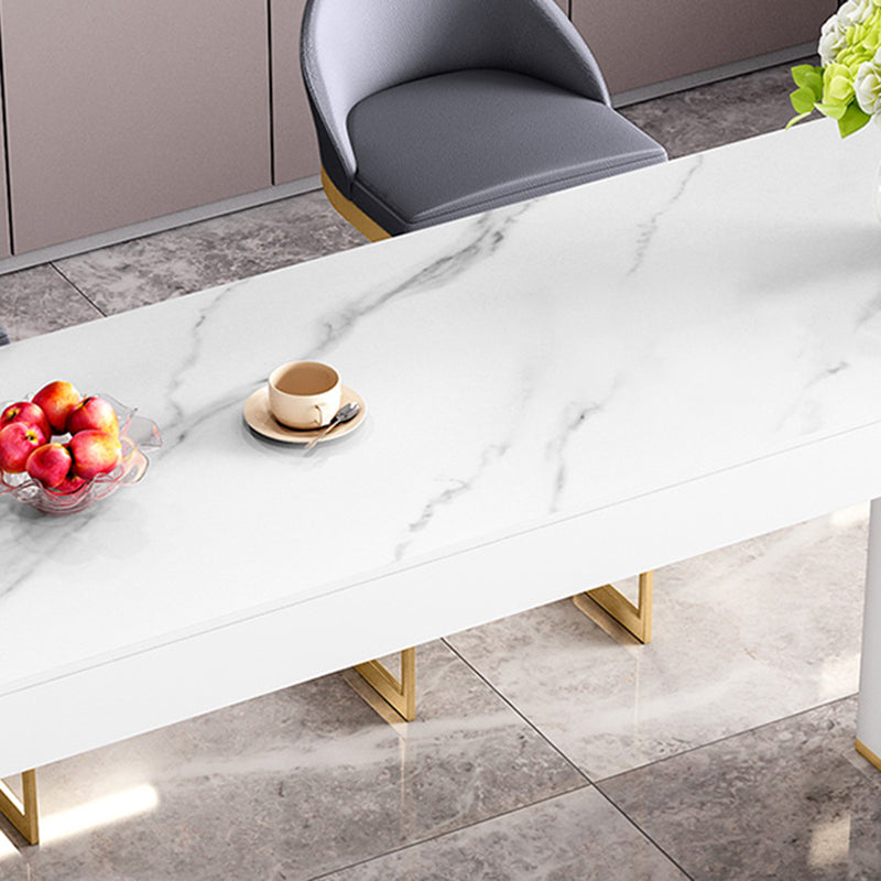 Rectangle Bistro Bar Table Sintered Stone Bar Table with Shelves Clearhalo 'Bar Furniture' 'Bar Tables' 'bar_tables' 'furn' 'furn_bar_tables' 'Furniture' 'Kitchen & Dining Furniture' 6610489