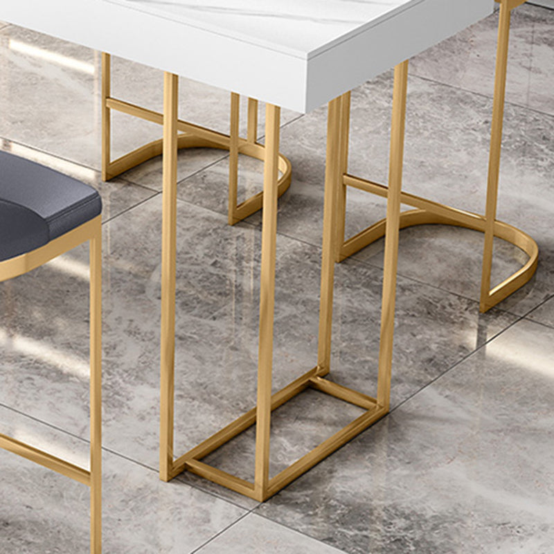 Rectangle Bistro Bar Table Sintered Stone Bar Table with Shelves Clearhalo 'Bar Furniture' 'Bar Tables' 'bar_tables' 'furn' 'furn_bar_tables' 'Furniture' 'Kitchen & Dining Furniture' 6610491
