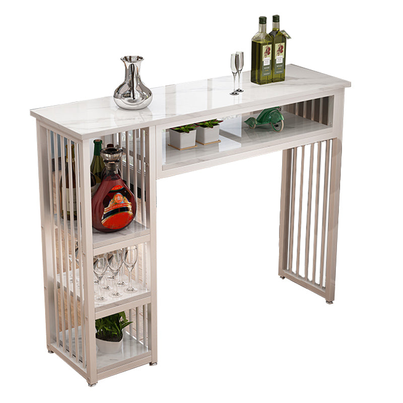Modern Style Wood Bar Stool Table Rectangle Bar Table for Cafe White Without Chairs Clearhalo 'Bar Furniture' 'Bar Tables' 'bar_tables' 'furn' 'furn_bar_tables' 'Furniture' 'Kitchen & Dining Furniture' 6610581