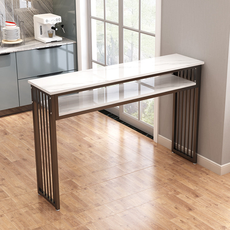Modern Style Wood Bar Stool Table Rectangle Bar Table for Cafe Clearhalo 'Bar Furniture' 'Bar Tables' 'bar_tables' 'furn' 'furn_bar_tables' 'Furniture' 'Kitchen & Dining Furniture' 6610593