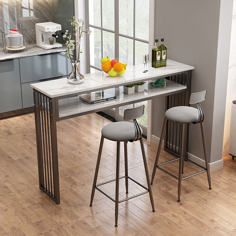 Modern Style Wood Bar Stool Table Rectangle Bar Table for Cafe Clearhalo 'Bar Furniture' 'Bar Tables' 'bar_tables' 'furn' 'furn_bar_tables' 'Furniture' 'Kitchen & Dining Furniture' 6610597