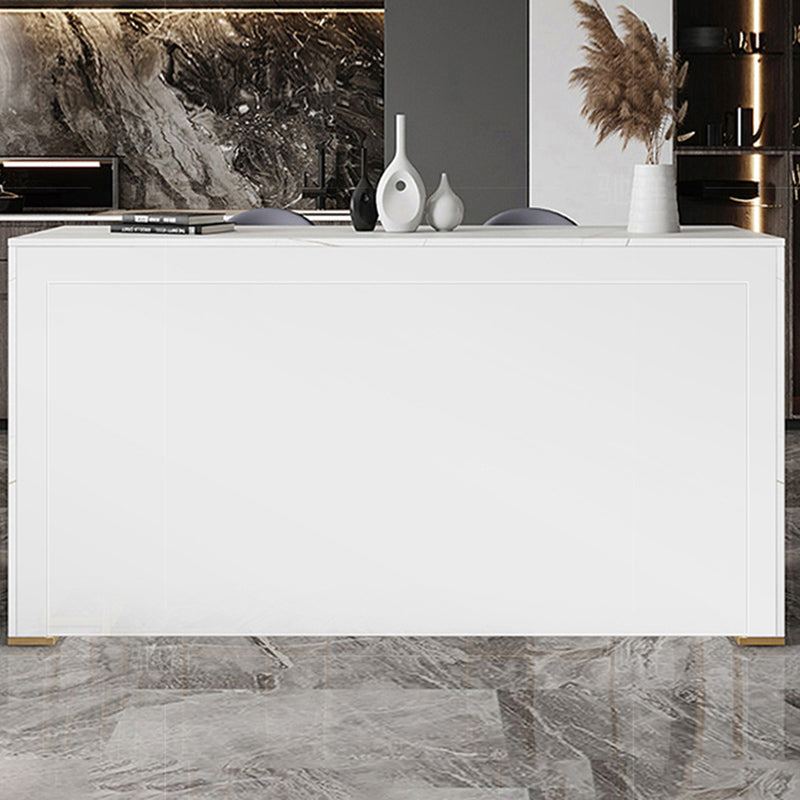 Sintered Stone Bistro Bar Table Rectangle Wooden Base Bar Table for Home Clearhalo 'Bar Furniture' 'Bar Tables' 'bar_tables' 'furn' 'furn_bar_tables' 'Furniture' 'Kitchen & Dining Furniture' 6610640