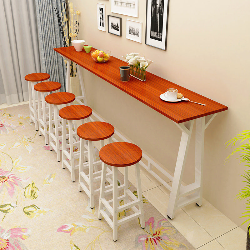 Modern Style Wood Bar Stool Table Rectangle Bar Table for Home