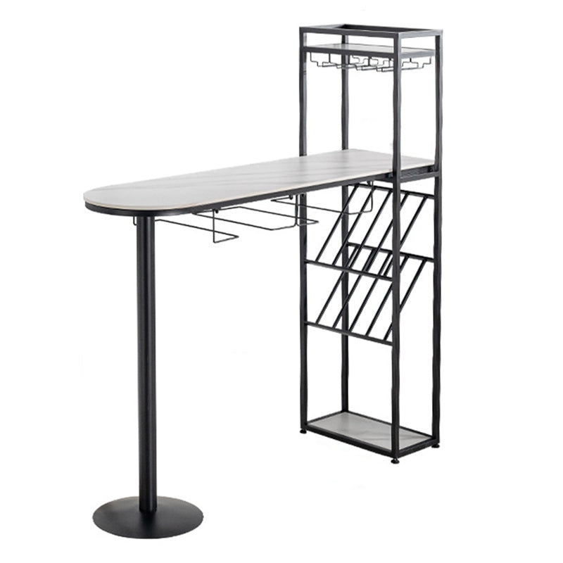 Mesa de Bar de piedra sinterizada, estante para vinos moderno, mesa de Bar para sala de estar