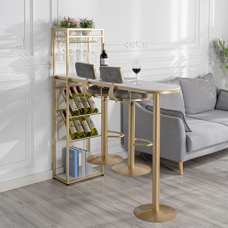 Mesa de Bar de piedra sinterizada, estante para vinos moderno, mesa de Bar para sala de estar