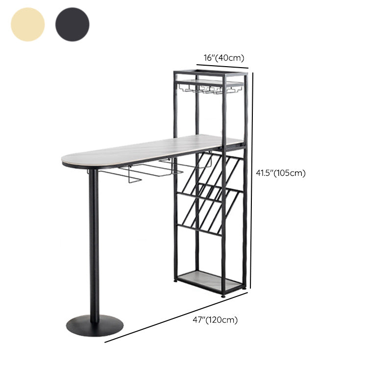 Mesa de Bar de piedra sinterizada, estante para vinos moderno, mesa de Bar para sala de estar