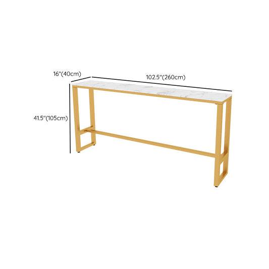 長方形バーダイニングテーブルフェイク大理石のカウンターハイツダイニングテーブル