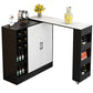 Rectangle Counter Height Table Modern Bar Dining Table with Shelves Clearhalo 'Bar Furniture' 'Bar Tables' 'bar_tables' 'furn' 'furn_bar_tables' 'Furniture' 'Kitchen & Dining Furniture' 6610763