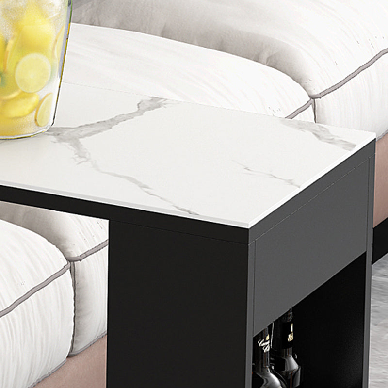 Rectangle Counter Height Table Modern Bar Dining Table with Shelves Clearhalo 'Bar Furniture' 'Bar Tables' 'bar_tables' 'furn' 'furn_bar_tables' 'Furniture' 'Kitchen & Dining Furniture' 6610768
