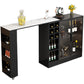 Rectangle Counter Height Table Modern Bar Dining Table with Shelves Clearhalo 'Bar Furniture' 'Bar Tables' 'bar_tables' 'furn' 'furn_bar_tables' 'Furniture' 'Kitchen & Dining Furniture' 6610771