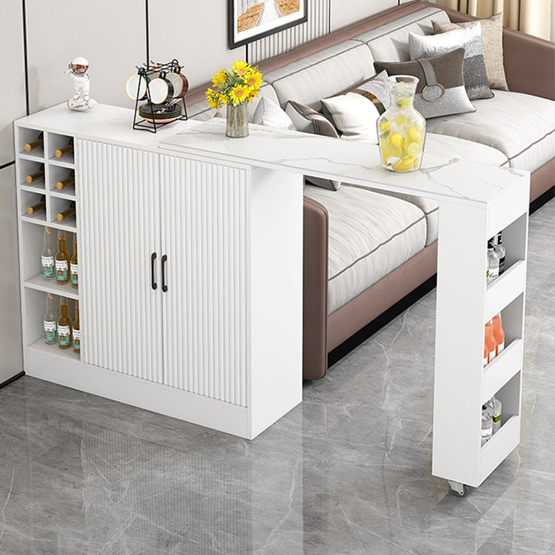 Rectangle Counter Height Table Modern Bar Dining Table with Shelves Clearhalo 'Bar Furniture' 'Bar Tables' 'bar_tables' 'furn' 'furn_bar_tables' 'Furniture' 'Kitchen & Dining Furniture' 6610775