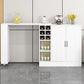 Rectangle Counter Height Table Modern Bar Dining Table with Shelves Clearhalo 'Bar Furniture' 'Bar Tables' 'bar_tables' 'furn' 'furn_bar_tables' 'Furniture' 'Kitchen & Dining Furniture' 6610776