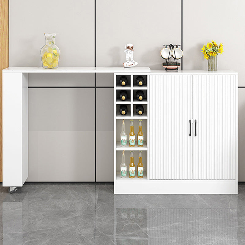 Rectangle Counter Height Table Modern Bar Dining Table with Shelves Clearhalo 'Bar Furniture' 'Bar Tables' 'bar_tables' 'furn' 'furn_bar_tables' 'Furniture' 'Kitchen & Dining Furniture' 6610776