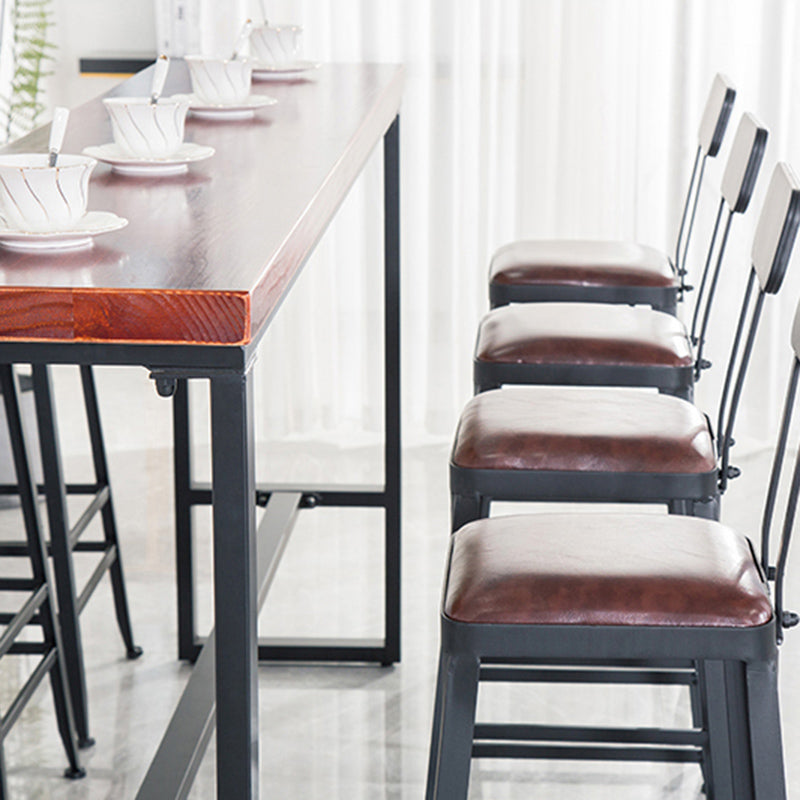 Solid Wood Bar Table Industrial Brown Dining Table for Kitchen Use Clearhalo 'Bar Furniture' 'Bar Tables' 'bar_tables' 'furn' 'furn_bar_tables' 'Furniture' 'Kitchen & Dining Furniture' 6610786