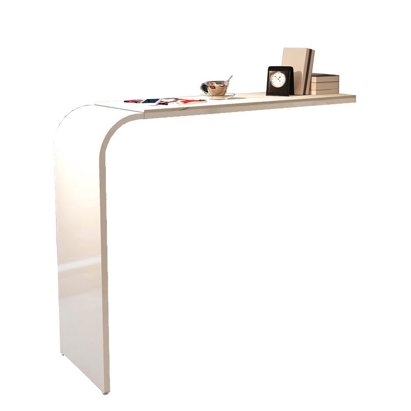 Stone and Metal Bar Dining Table Contemporary Counter Height Table 53.1"L x 15.7"W x 41.3"H White Without Chairs Clearhalo 'Bar Furniture' 'Bar Tables' 'bar_tables' 'furn' 'furn_bar_tables' 'Furniture' 'Kitchen & Dining Furniture' 6610796