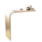 Stone and Metal Bar Dining Table Contemporary Counter Height Table Gold Without Chairs Clearhalo 'Bar Furniture' 'Bar Tables' 'bar_tables' 'furn' 'furn_bar_tables' 'Furniture' 'Kitchen & Dining Furniture' 6610798
