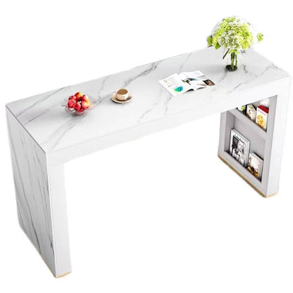 Faux Marble Counter Height Table Contemporary Pub Height Dining Table Without Chairs Clearhalo 'Bar Furniture' 'Bar Tables' 'bar_tables' 'furn' 'furn_bar_tables' 'Furniture' 'Kitchen & Dining Furniture' 6610814