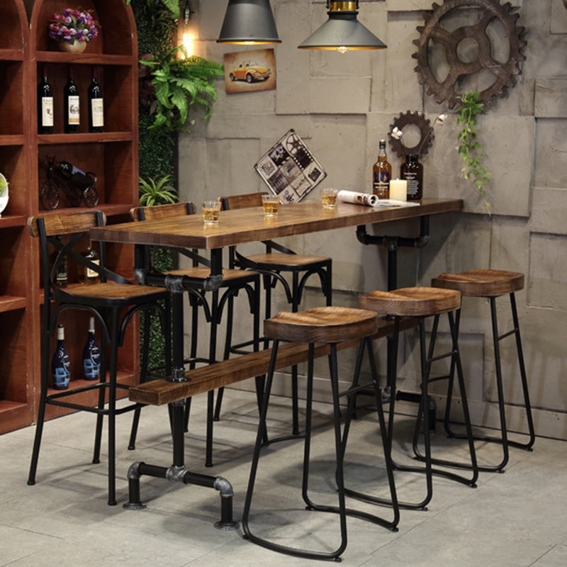 Solid Wood Counter Height Table Rectangle Bar Height Pub Table Clearhalo 'Bar Furniture' 'Bar Tables' 'bar_tables' 'furn' 'furn_bar_tables' 'Furniture' 'Kitchen & Dining Furniture' 6610837