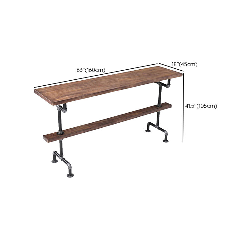 Solid Wood Counter Height Table Rectangle Bar Height Pub Table Clearhalo 'Bar Furniture' 'Bar Tables' 'bar_tables' 'furn' 'furn_bar_tables' 'Furniture' 'Kitchen & Dining Furniture' 6610841