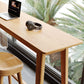 Solid Wood Bar Height Table Natural Rectangle Counter Height Table