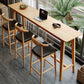 Solid Wood Bar Height Table Natural Rectangle Counter Height Table