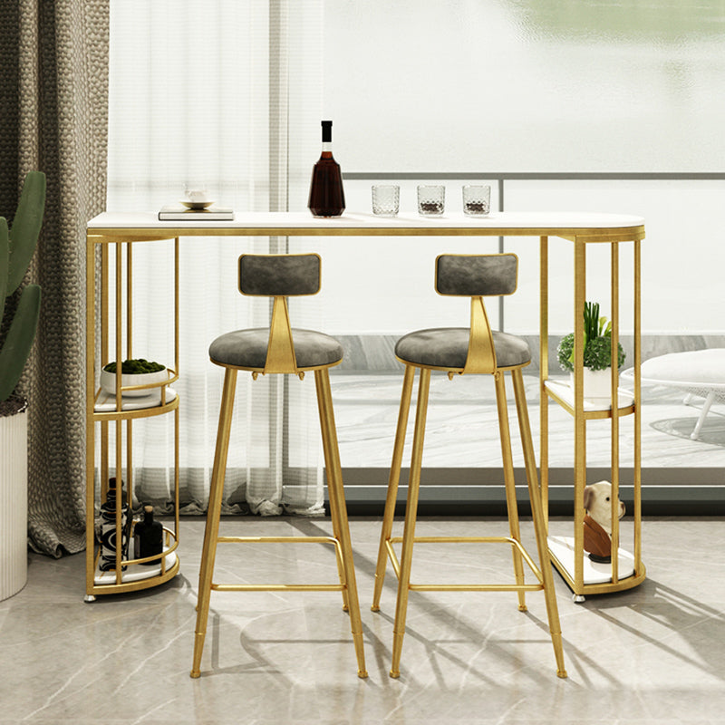 Free Form Counter Height Dining Table with Storage Modern Bar Dining Table Clearhalo 'Bar Furniture' 'Bar Tables' 'bar_tables' 'furn' 'furn_bar_tables' 'Furniture' 'Kitchen & Dining Furniture' 6610889