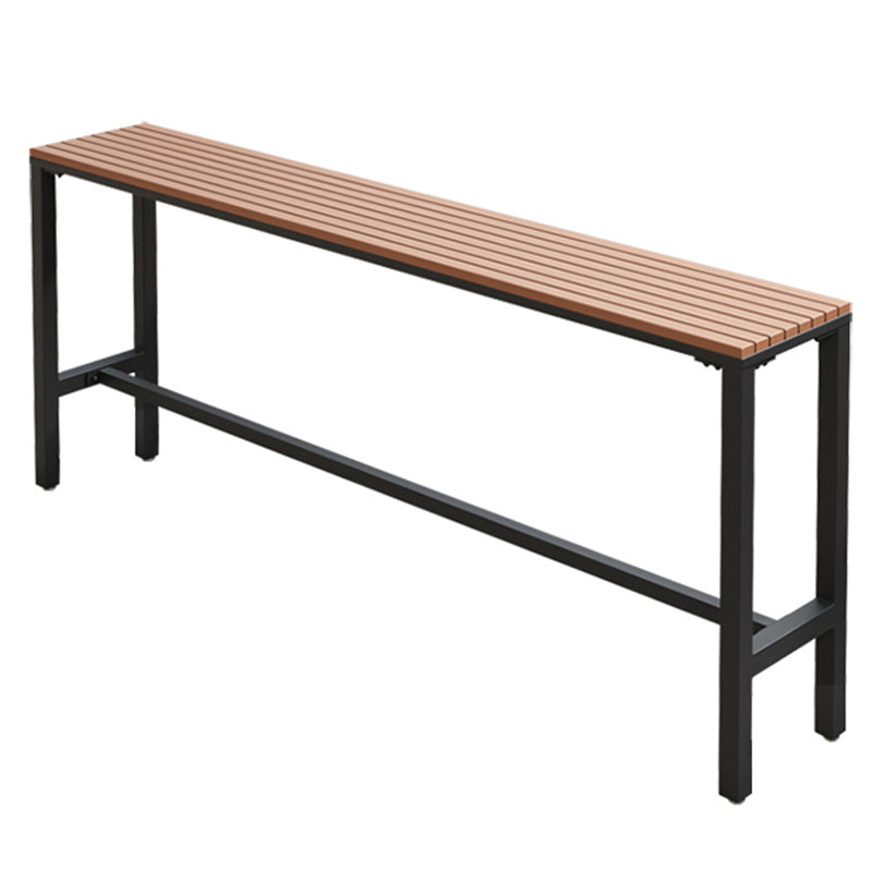 Industrial Counter Height Dining Table Trestle Bar Dining Table Black Without Chairs Clearhalo 'Bar Furniture' 'Bar Tables' 'bar_tables' 'furn' 'furn_bar_tables' 'Furniture' 'Kitchen & Dining Furniture' 6610969