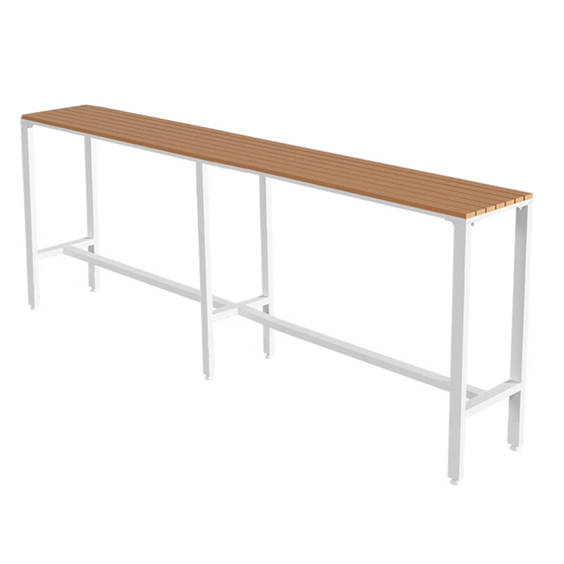 Industrial Counter Height Dining Table Trestle Bar Dining Table White Without Chairs Clearhalo 'Bar Furniture' 'Bar Tables' 'bar_tables' 'furn' 'furn_bar_tables' 'Furniture' 'Kitchen & Dining Furniture' 6610971