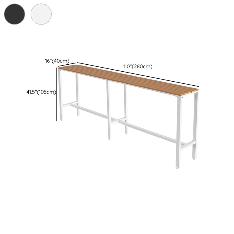 Industrial Counter Height Dining Table Trestle Bar Dining Table Clearhalo 'Bar Furniture' 'Bar Tables' 'bar_tables' 'furn' 'furn_bar_tables' 'Furniture' 'Kitchen & Dining Furniture' 6610987