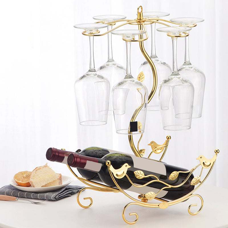 Kit de rejilla de vino de metal para soportes de vinos de encimera con almacenamiento de vino