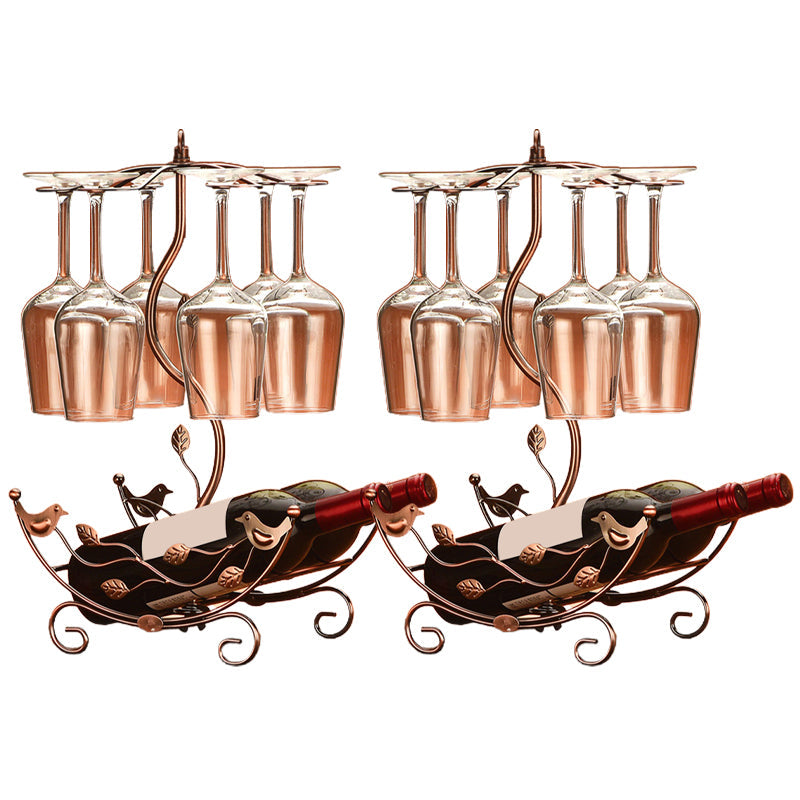 Kit de rejilla de vino de metal para soportes de vinos de encimera con almacenamiento de vino