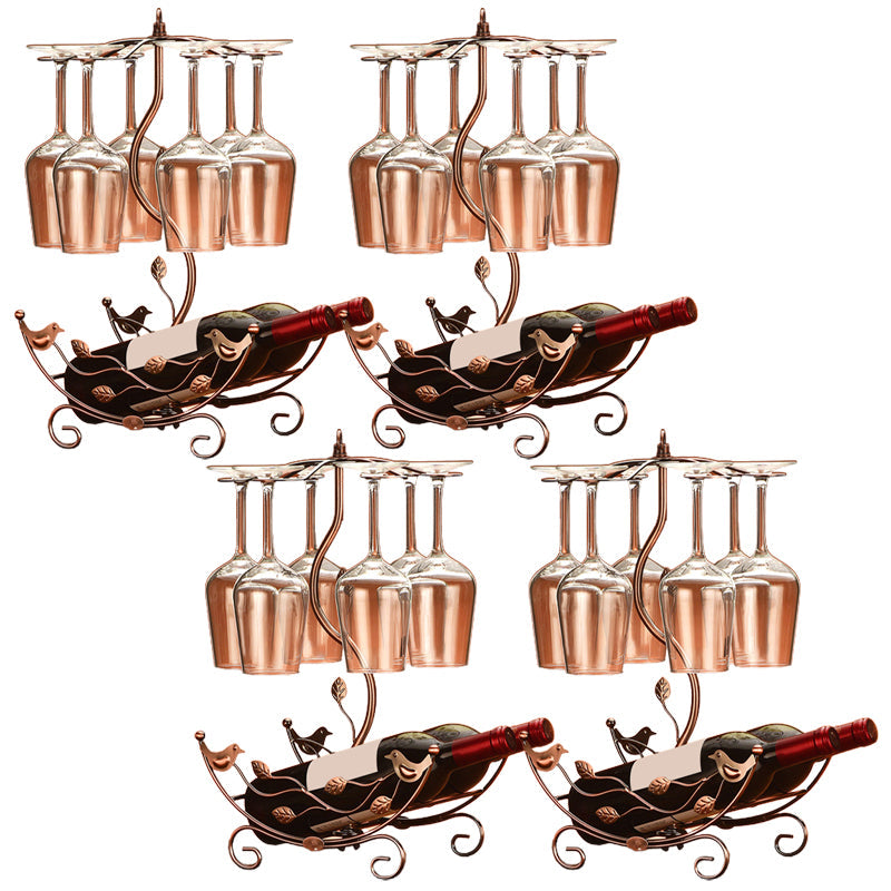 Kit de rejilla de vino de metal para soportes de vinos de encimera con almacenamiento de vino