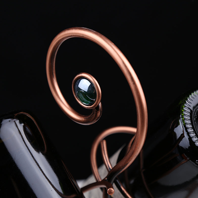 Porte-bouteille en or moderne support de bouteille de vin en métal pour cuisine