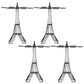 Contemporary Countertop Wine Holder Rack Metal Wine Rack Kit 10"L x 10"W x 13"H Black 4 Piece Set Clearhalo 'furn' 'furn_wine_racks' 'Furniture' 'Kitchen & Dining Furniture' 'Wine Racks' 'wine_racks' 6611116
