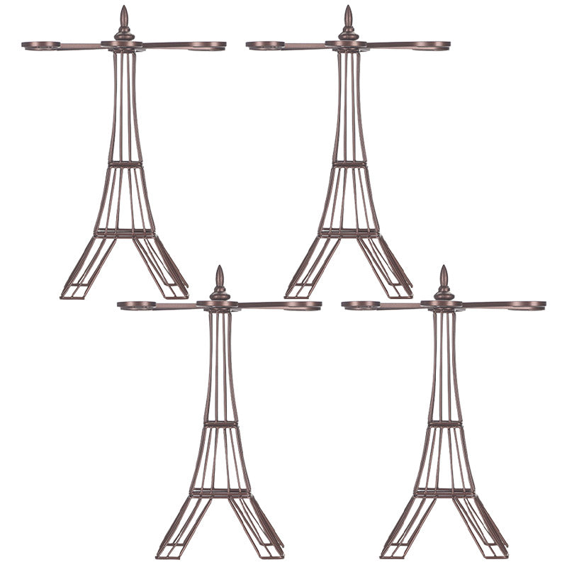 Contemporary Countertop Wine Holder Rack Metal Wine Rack Kit 10"L x 10"W x 13"H Bronze 4 Piece Set Clearhalo 'furn' 'furn_wine_racks' 'Furniture' 'Kitchen & Dining Furniture' 'Wine Racks' 'wine_racks' 6611127