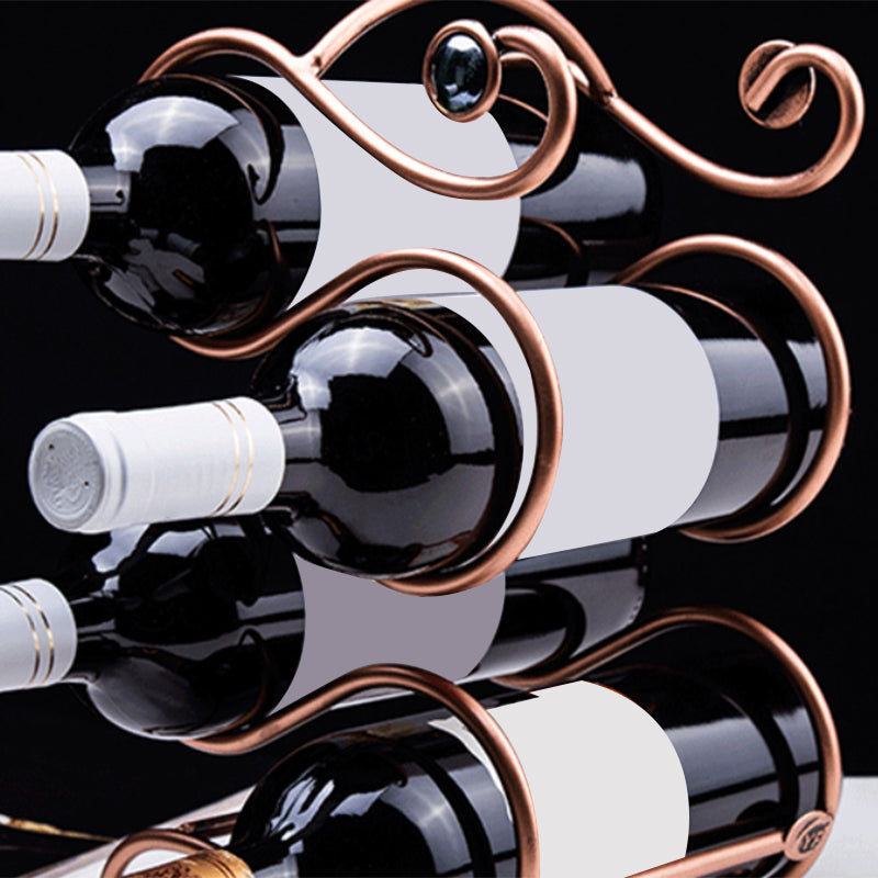Porta bottiglia controsoffitto contemporanea con bottiglia di vino in metallo in metallo in metallo