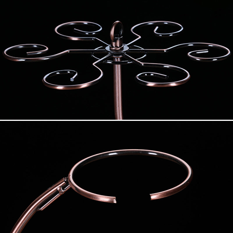 Estante de vidrio de vino de mesa contemporánea