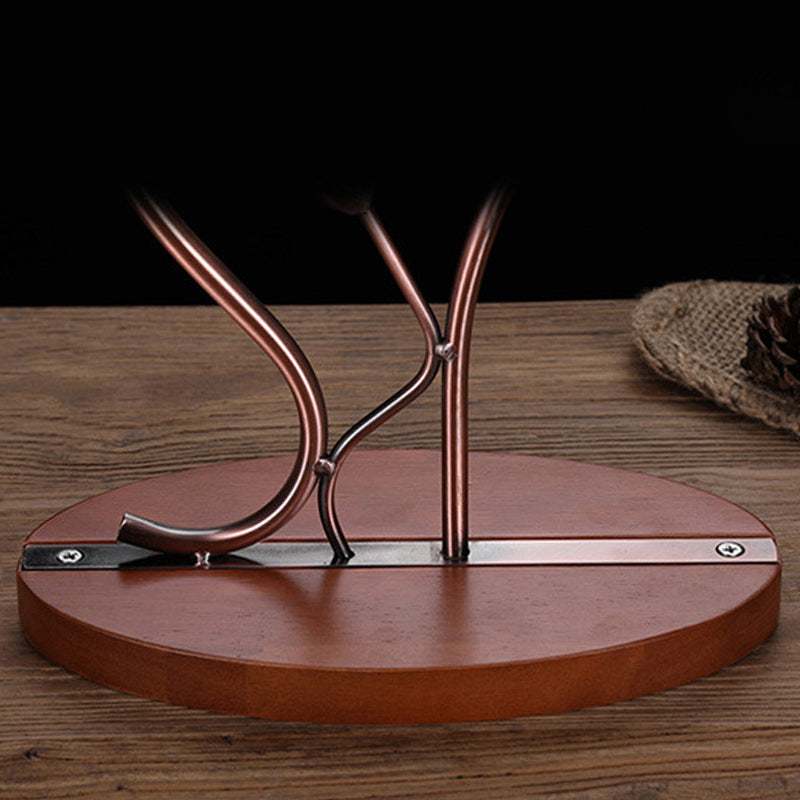 Estante de vidrio de vino de mesa contemporánea