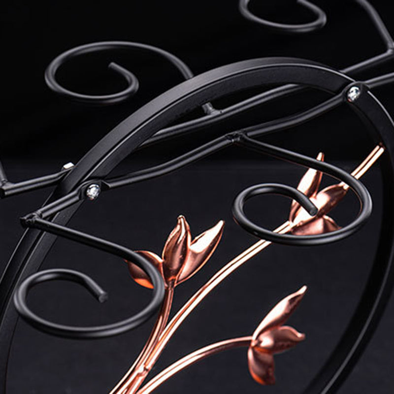 Zeitgenössische Arbeitsplatte Weinglasregal Holz und Metallglasregal