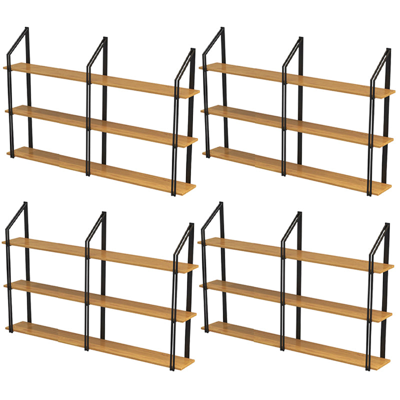 Partido de botella de vino montado en la pared Metal y soporte para botellas de madera para la cocina