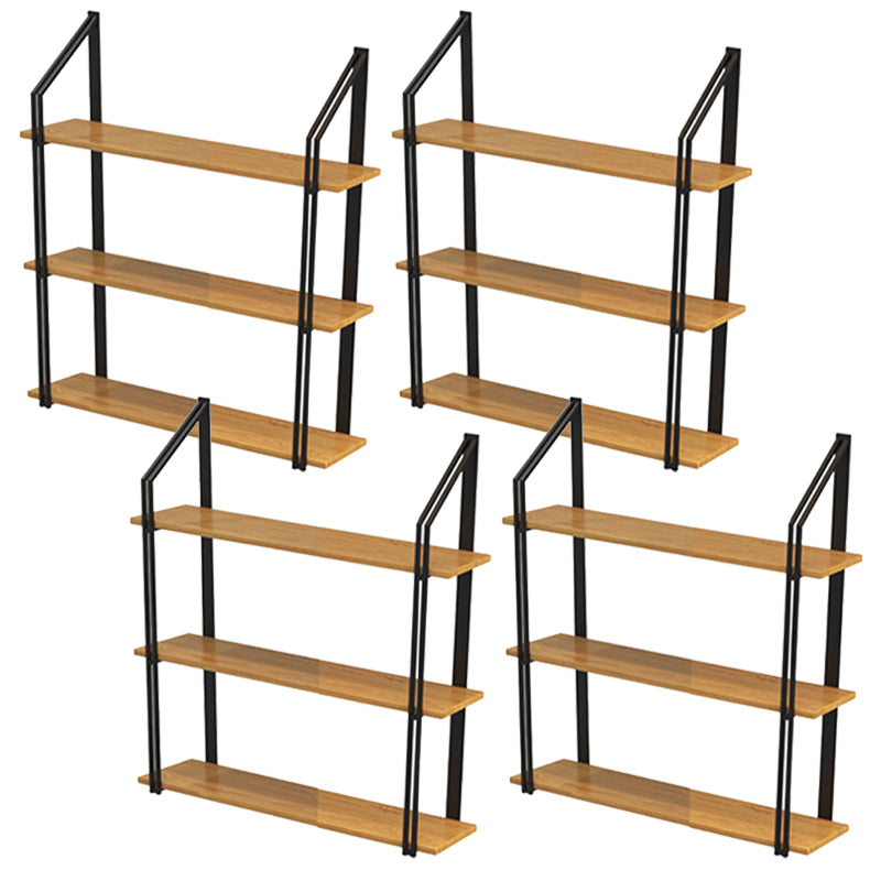 キッチン用の壁掛けワインボトルラックメタルと木製ボトルホルダー