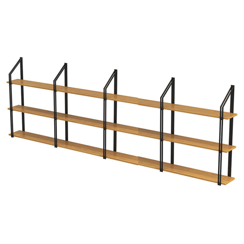 Partido de botella de vino montado en la pared Metal y soporte para botellas de madera para la cocina