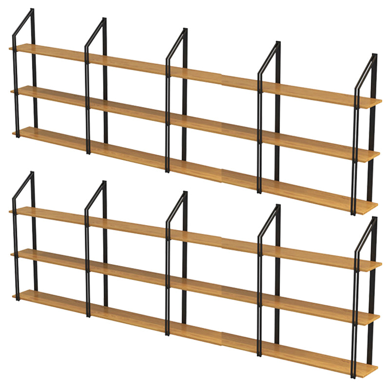 Partido de botella de vino montado en la pared Metal y soporte para botellas de madera para la cocina