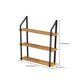 Wall Mounted Wine Bottle Rack Metal and Wood Bottle Holder for Kitchen