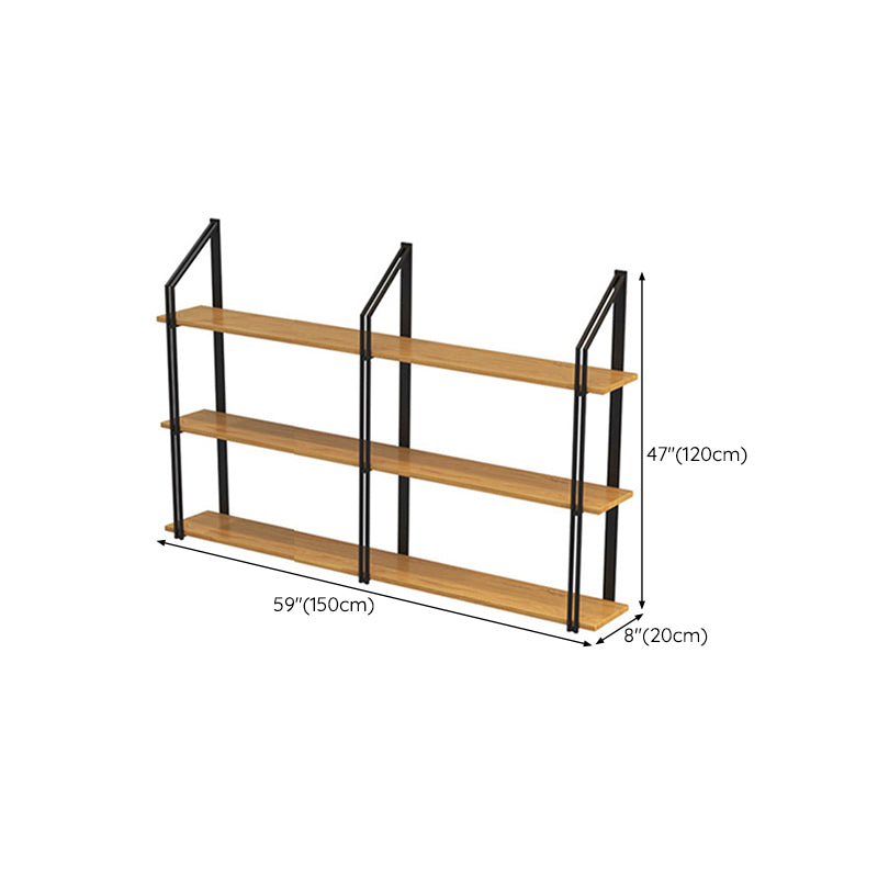 Partido de botella de vino montado en la pared Metal y soporte para botellas de madera para la cocina