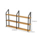 Wall Mounted Wine Bottle Rack Metal and Wood Bottle Holder for Kitchen