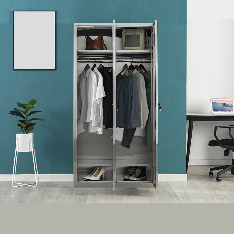 Armoire en métal pour salle de bain armoire de rangement contemporaine avec porte à charnière
