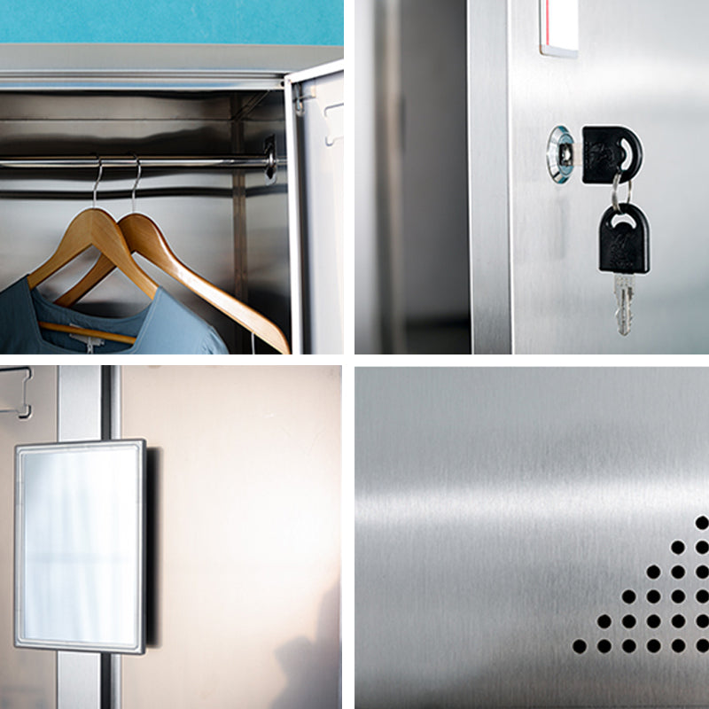 Armoire en métal pour salle de bain armoire de rangement contemporaine avec porte à charnière