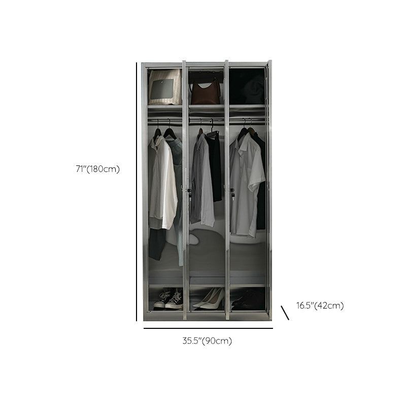 Armoire en métal pour salle de bain armoire de rangement contemporaine avec porte à charnière